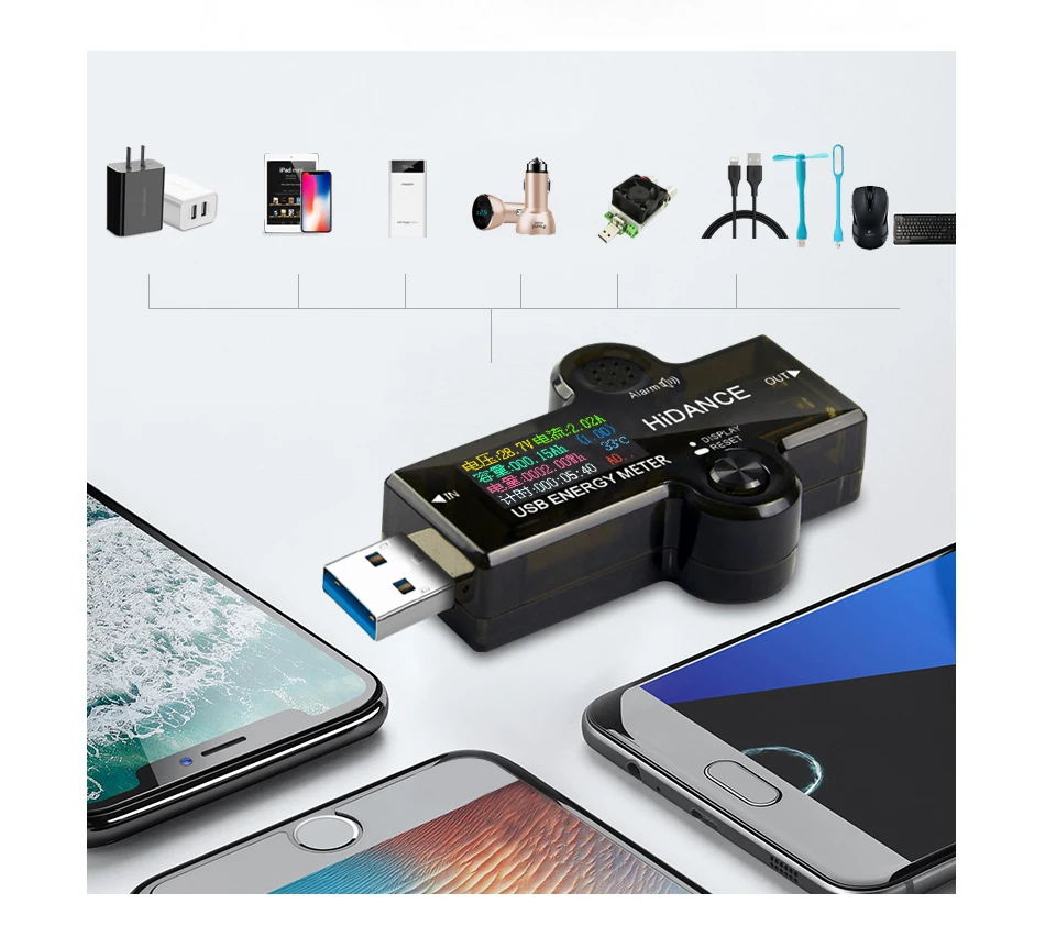 12 в 1 USB тестер цвет amperimetro вольтметр напряжение тока Ампер Вольт Амперметр детектор Банк питания зарядное устройство индикатор метр