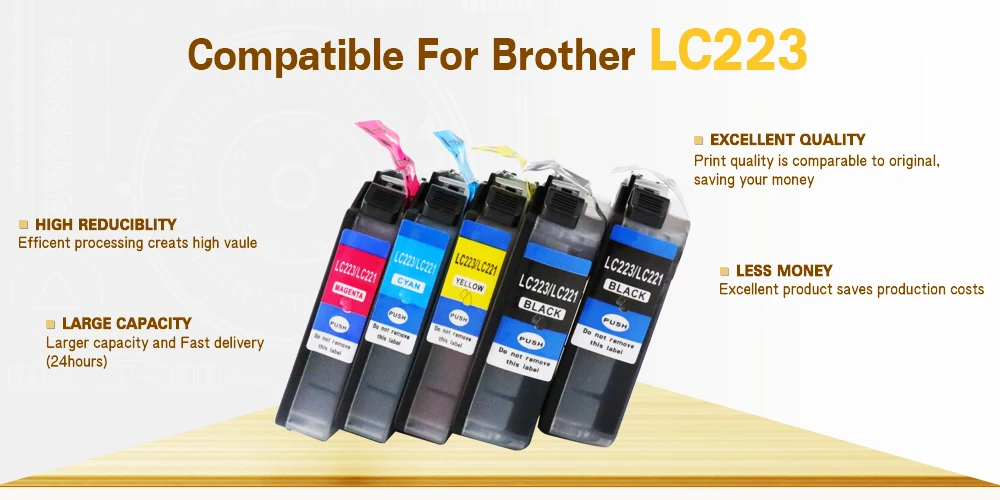 4BK LC223 чернильный картридж LC 223 LC223XL совместимы для Brother DCP-J562DW DCP-J4120DW MFC-J480DW MFC-J680DW MFC-J880DW