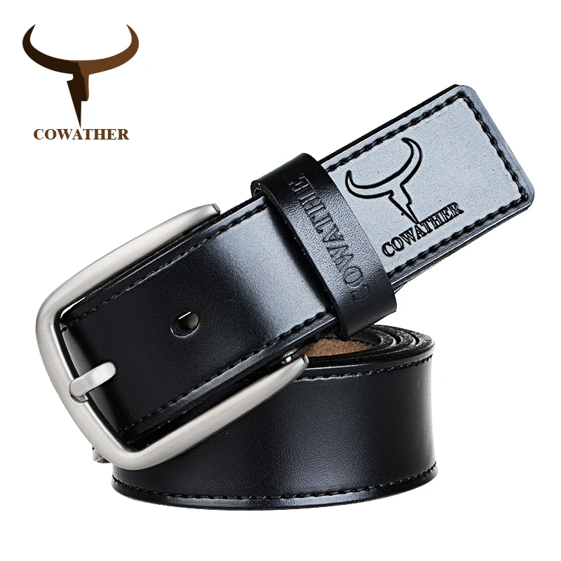 COWATHER новый дизайн корова натуральная кожа мужчины пояса ремень роскошь пряжкой