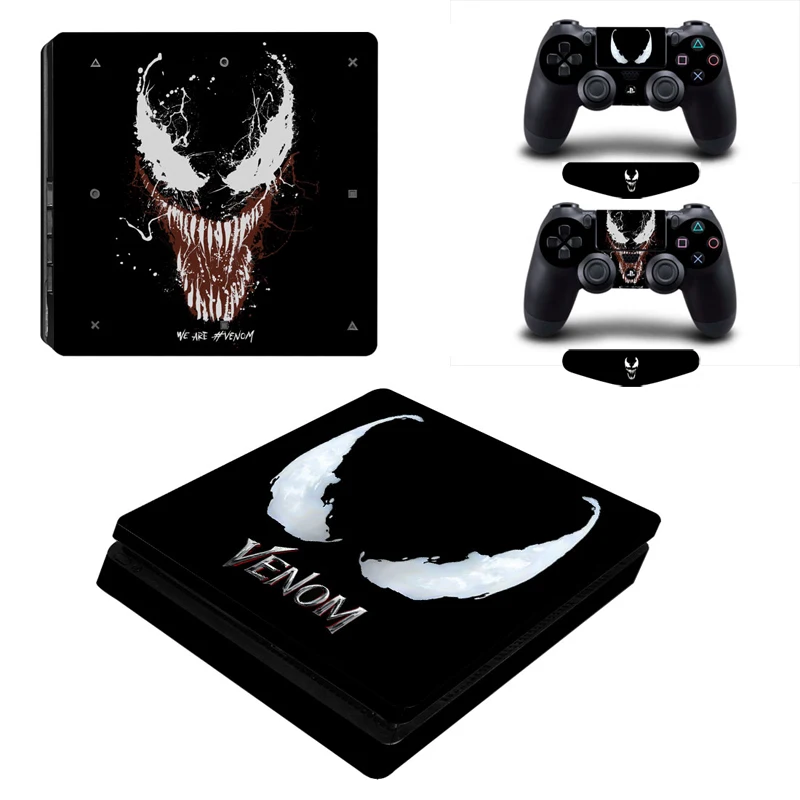 ARRKEO Venom виниловая Защитная крышка PS4 тонкая кожа наклейки для sony playstation 4 Slim консоль 2 контроллера Рождественский подарок