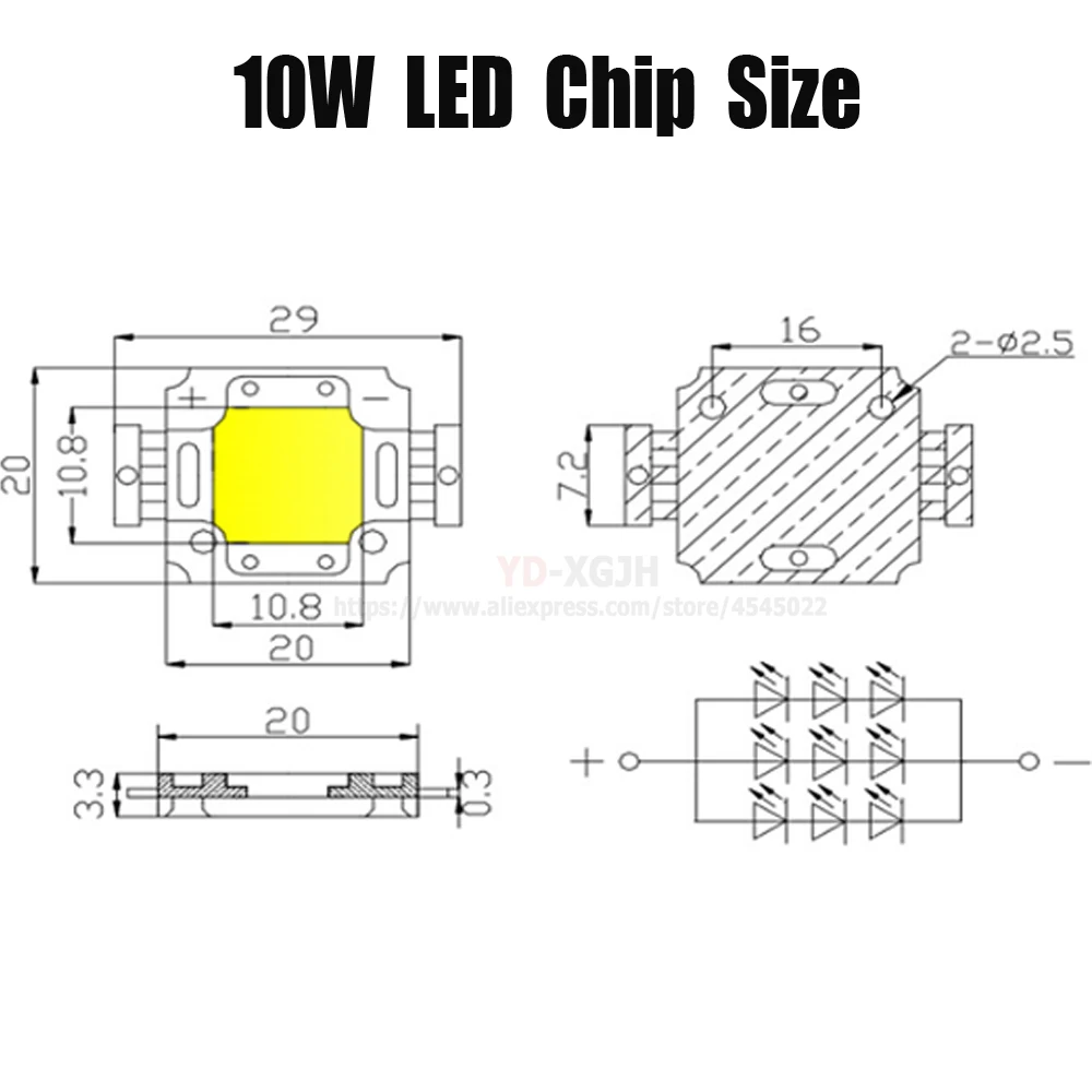 Высокомощный светодиодный чип IR 1 Вт 3 5 10 20 30 50 100 COB SMD шарик для ИК камеры