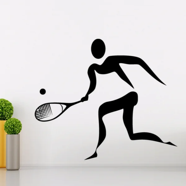 

Tennis Games Sport Sketch Wedding Decor Wall Decal Wallpaper Wall Pvc Sticker Rooms Decor