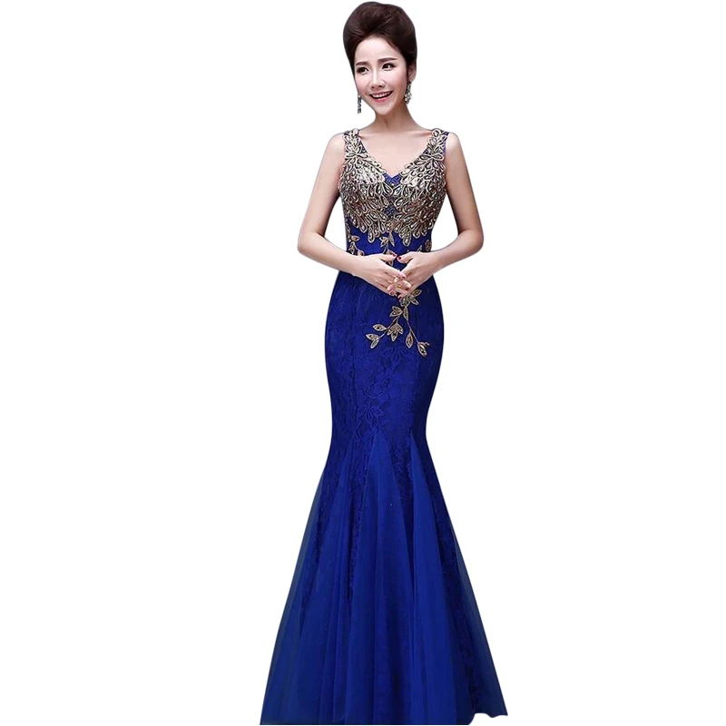 Элегантное кружевное платье подружки невесты с вышивкой Русалочки 2017 длина до