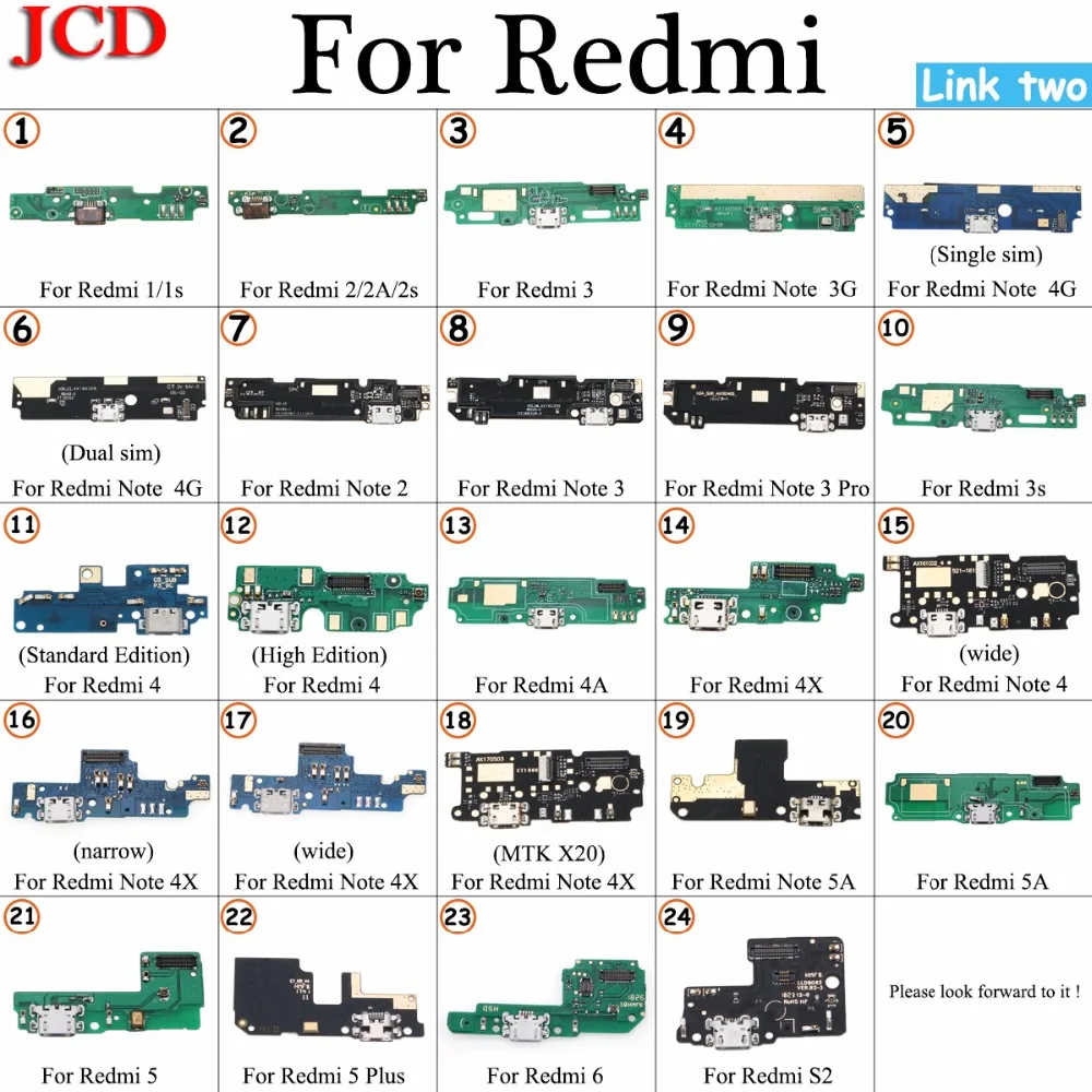 Зарядная плата JCD с USB-портом для Redmi 5A 5 6 док-разъем гибкий кабель Xiaomi Note 4X Max 5X 2 3S 4