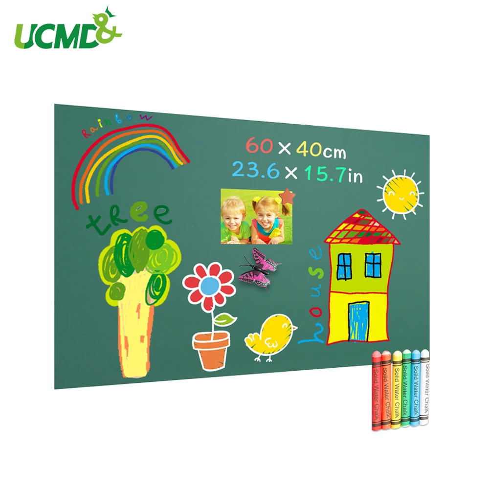 School Learning Chalk Blackboard Wall Sticker Removable Vinyl Drawing Message Green Board for Kids Rooms Decoration 60x40cm | Канцтовары