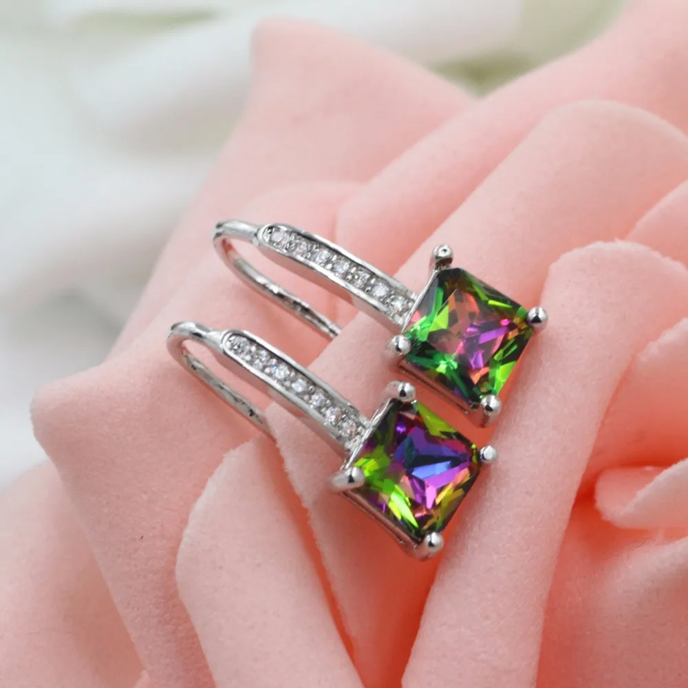 Женские серебряные серьги-кольца с инкрустацией из циркония женские серьги 7