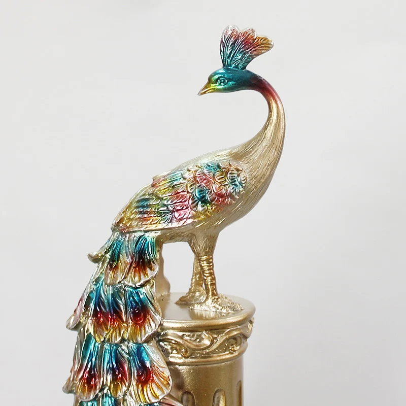 Европейские творческие свадебные подарки украшения в виде павлина из смолы для
