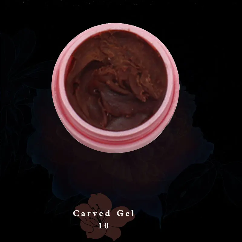 Carved Gel 10 Роскошный Гель-лак для ногтей, 1 шт., акриловый рисунок, УФ, цветной, для рисования, кончик для ногтей, сделай сам, дизайн ногтей/3D резное моделирование, скульптура, Гель-лак - Цвет: Carved Gel 10
