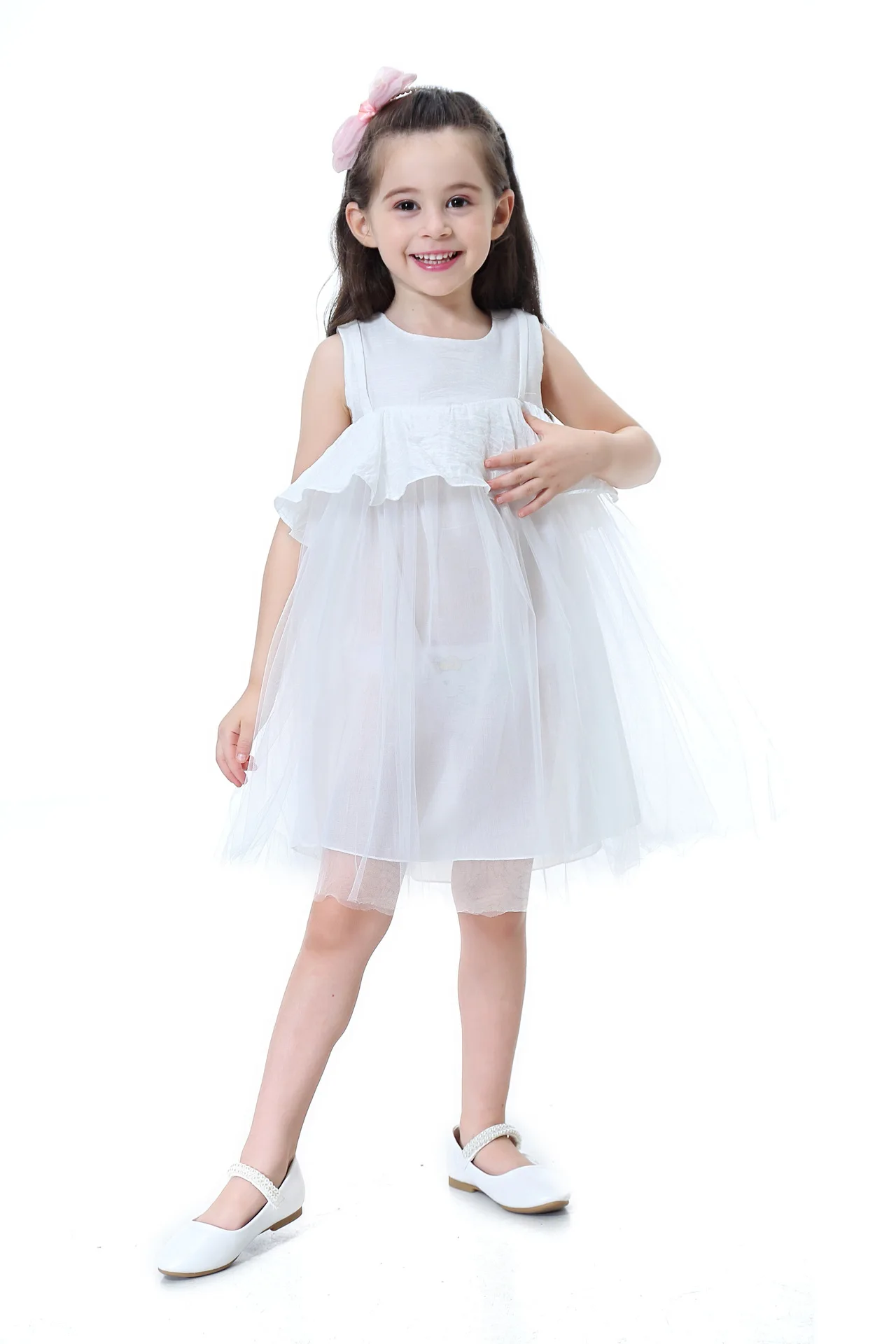 Girls Dress 2019 New Summer Mesh Clothes White Princess Ball Gown Children Baby Kids Clothing | Детская одежда и обувь