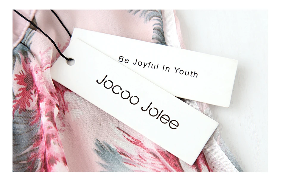 Jocoo Jolee, цветочный принт, женский свободный комбинезон, шифон, сексуальный, открытая спина, женские длинные штаны, летняя пляжная одежда, Новинка