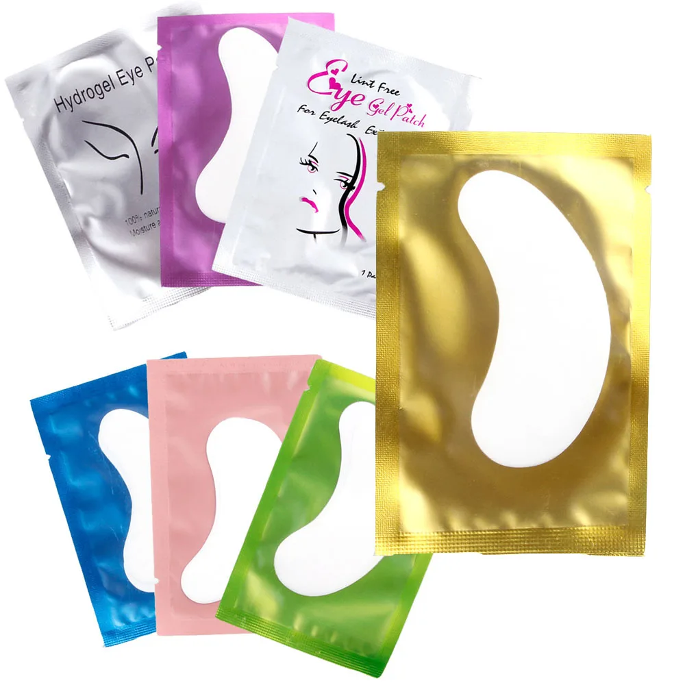 50/100 Pairs Eye Patch for Eyelash Extension Under Pads Lashes Patches Disposable Mixed Paper Pillow Eyelashes Makeup | Красота и
