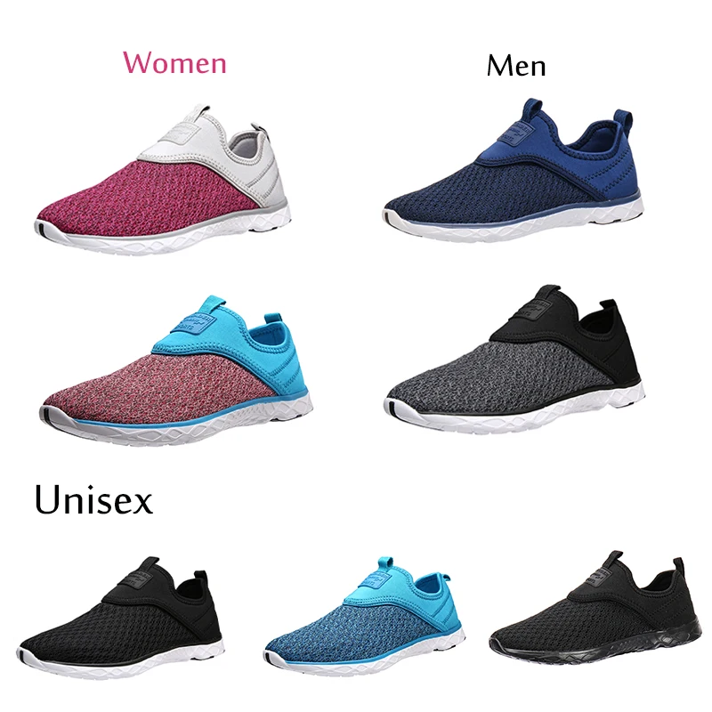 Aleader 2017 New Breathable Mens Shoes Summer Slip On Beach Flat Ladies Walking Water Mesh Casual zapatillas | Обувь