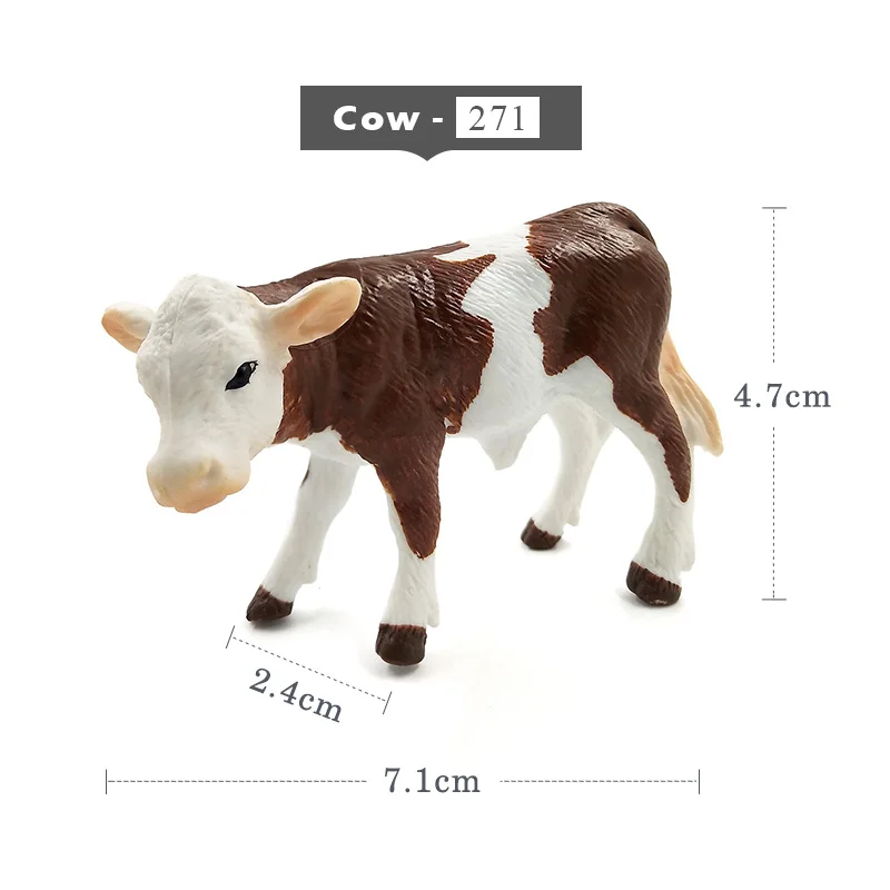 Cow -MY271 Ферма моделирование молоко корова пластик бык животное модель Фигурка бонсай домашний декор миниатюрное украшение для сада в виде Феи современные аксессуары - Цвет: Cow -MY271
