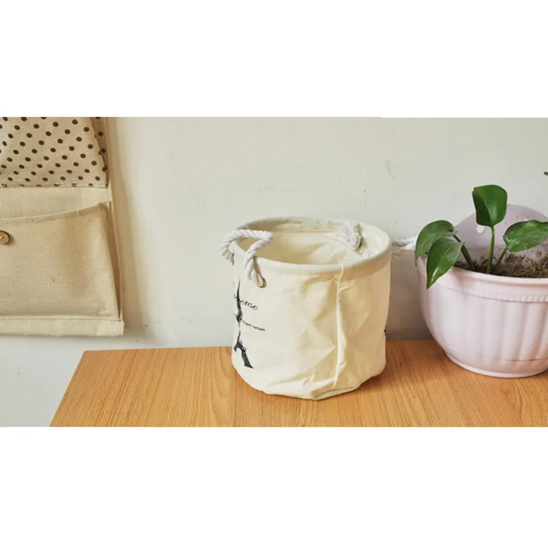 Горячая корзина для хранения хлопок и лен Бытовая ткань искусство Складной