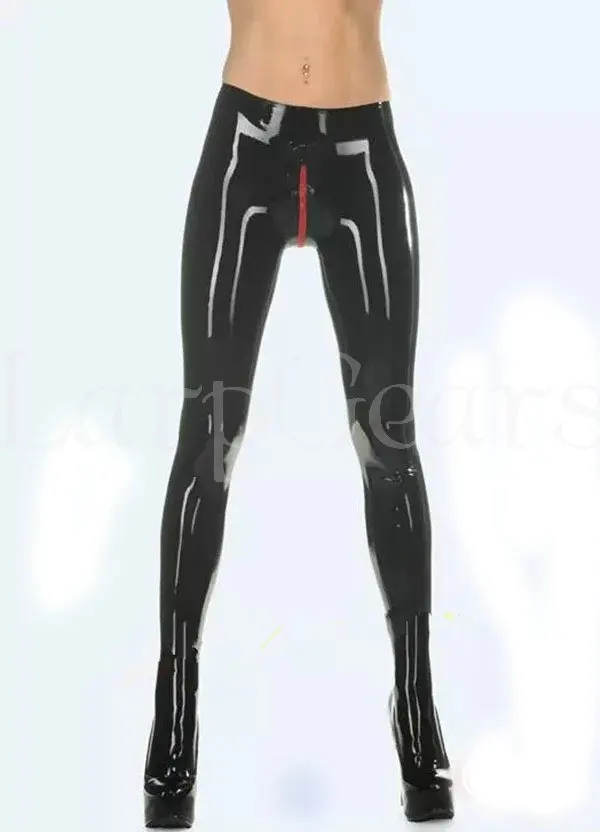 Латексные леггинсы с молнией на промежности различные размеры и цвета |