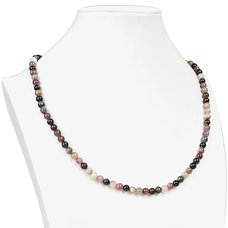 Колье и браслет из натурального жемчуга турмалина 3 ряда | Украшения аксессуары