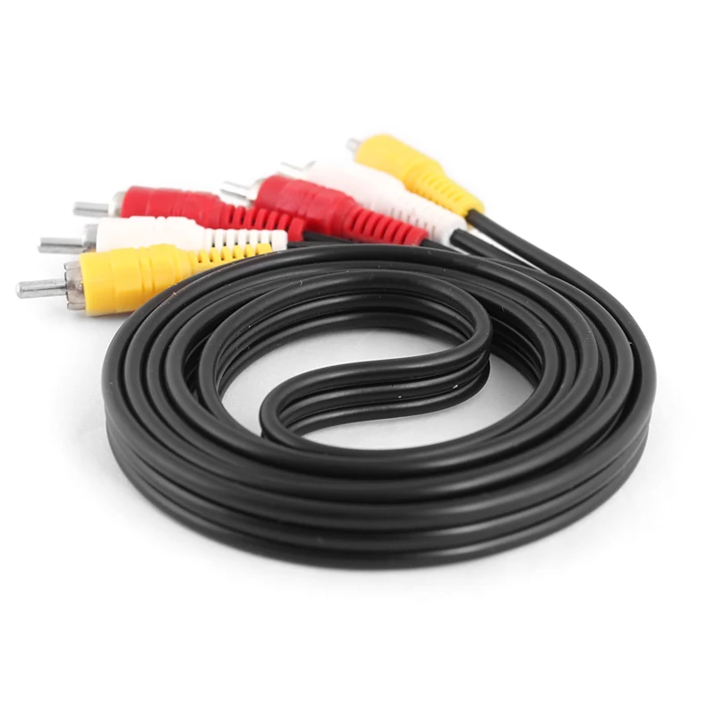 Av кабель 3RCA 3 RCA мужской аудио видео шнур композитный желтый/красный/белый ТВ DVD и