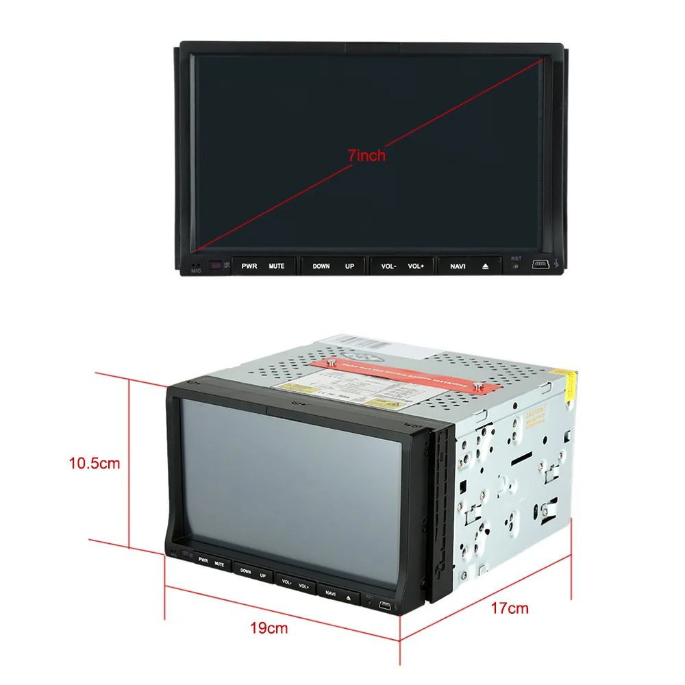 Автомагнитола 2 Din с сенсорным экраном 7 дюймов DVD плеер поддержкой Bluetooth FM AM CD MP3 WMA
