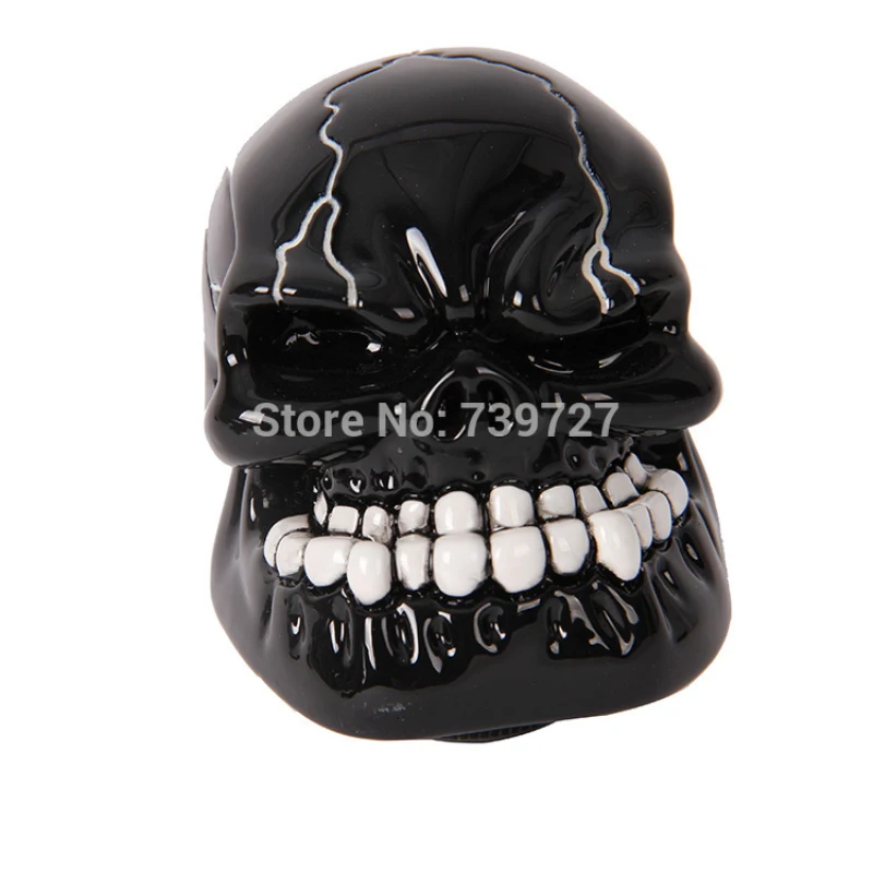 Posbay черная резная рукоятка рычага для рукоятки с черепом|stick shift|car gear sticklever knob |