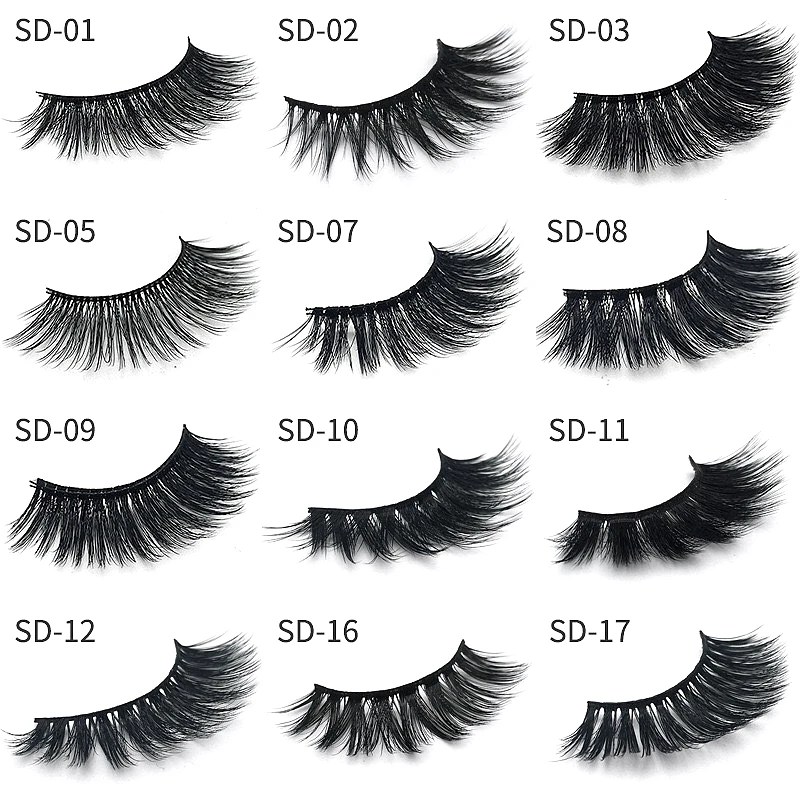 CLOTHOBEAUTY 3D из меха норки накладные ресницы толстый длинный объем тонкие для