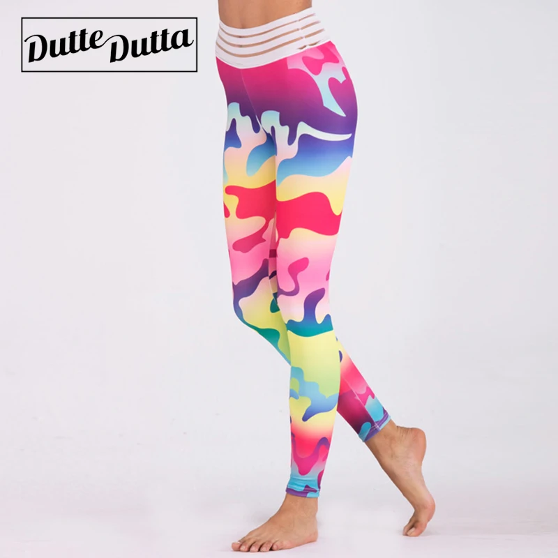 Duttedutta камуфляжные спортивные Леггинсы женские штаны для фитнеса с высокой