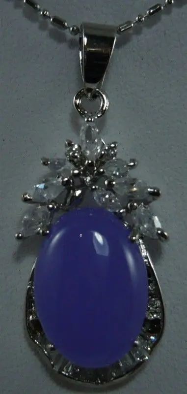 3 сорта! Женские очаровательные Серебристые фиолетовый хорошее incrust колье pendentif RU