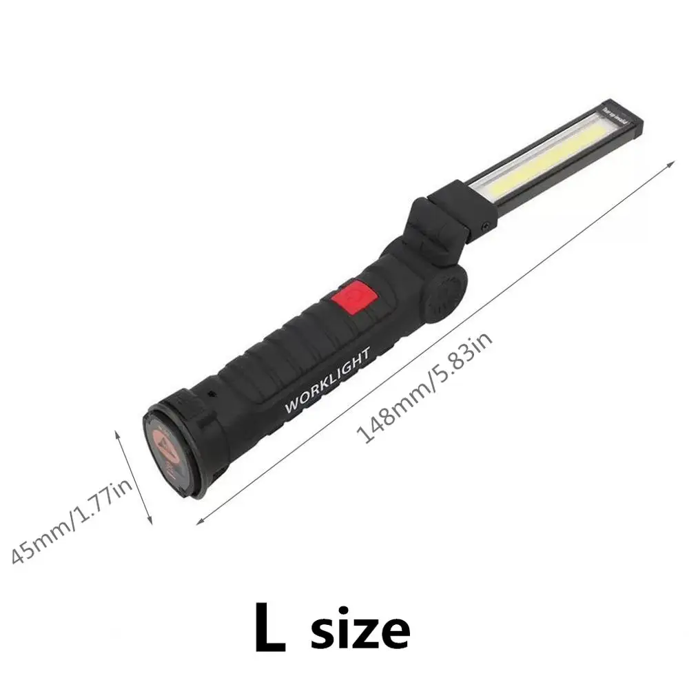 Портативный USB складной Открытый яркий COB+ светодиодный Аккумуляторный беспроводной Аварийный Рабочий светильник фонарь вспышка светильник Удобная контрольная лампа - Испускаемый цвет: L size