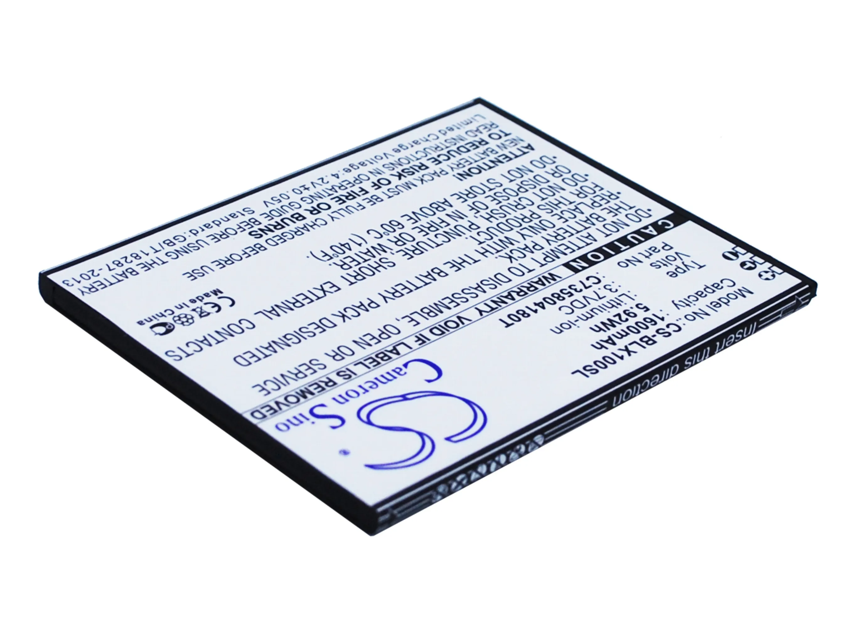 Аккумулятор Cameron Sino 1600 мАч C735804180T для BLU L100 L100A L100i L102A Life Play X|1600mah battery|cameron sinobattery for |