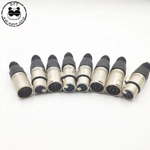 Аудиокабель для микрофона 3P, 4P, 5P, XLR, штекер 34567 Pin, XLR, гнездовой разъем, Cannon, Кабельные Клеммы для микрофона, паяльный разъем