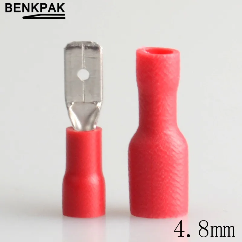 50pcs 4.8mm Female/Male Spade Insulated Electrical Crimp Terminal Connectors | Обустройство дома