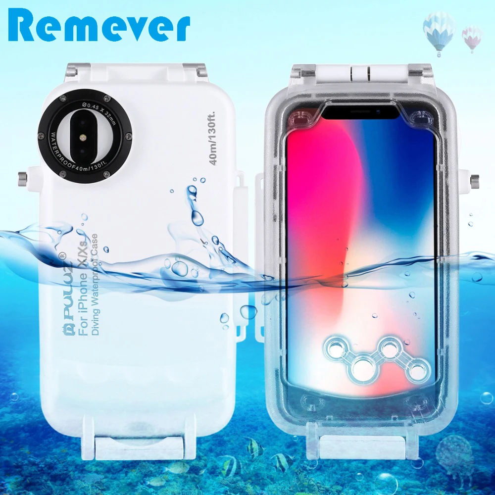 

New Case for iPhone X/XS Underwater Housing 40m/130ft Diving Photo Video Phone Protective Case for Swimming Surfing Snorkeling