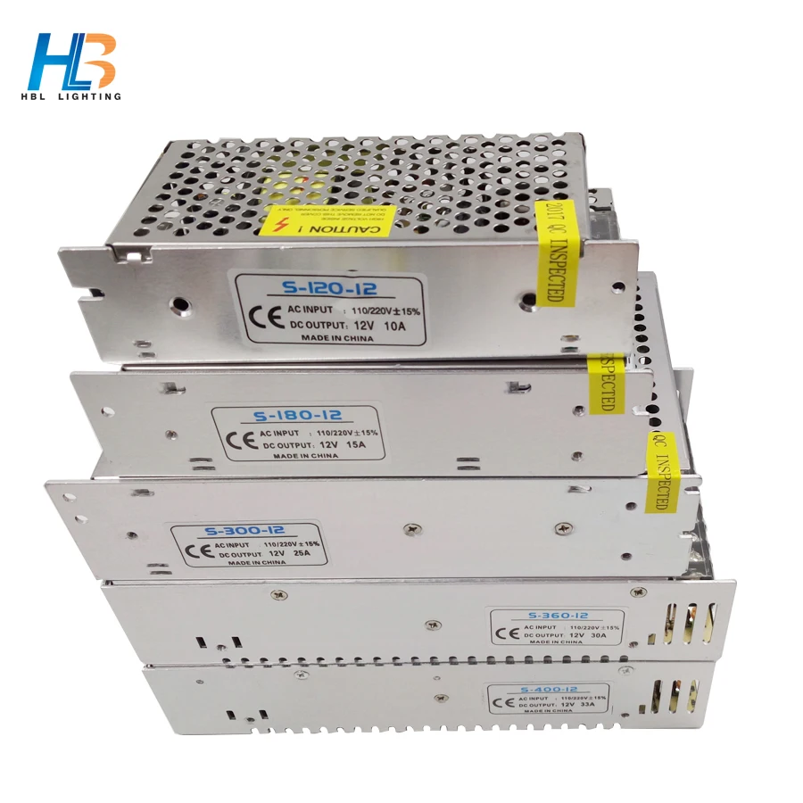 HBL светодиодный драйвер AC110V 220V блок питания 12 V 1.25A 2A 3A 5A 6.5A 10A 15A трансформатор