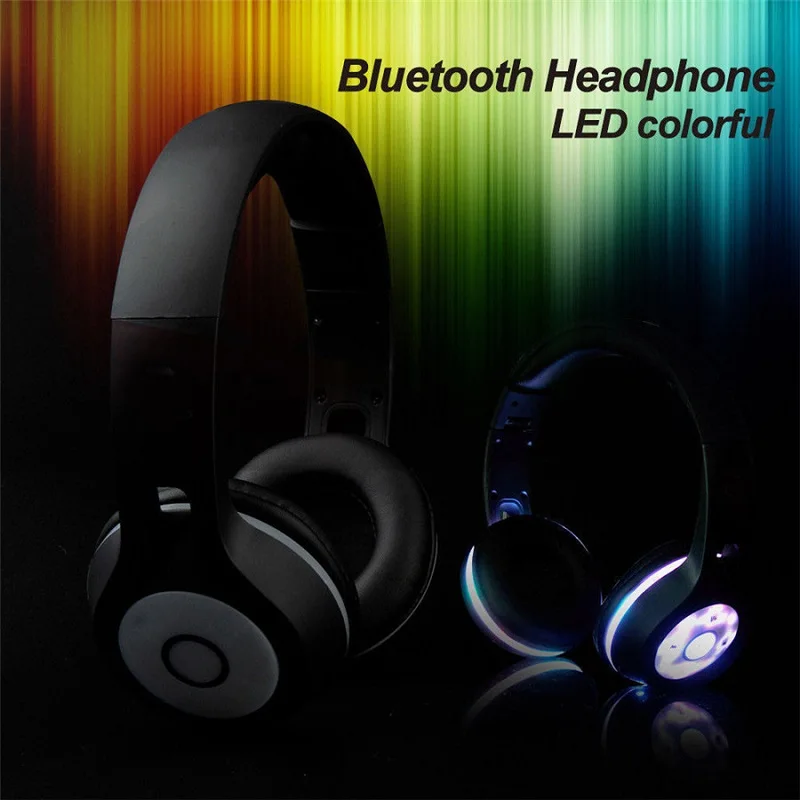 Беспроводные Bluetooth наушники, наушники 3,5 мм, Универсальная гарнитура, игровые наушники, стерео с микрофоном и светодиодный Bluetooth наушники