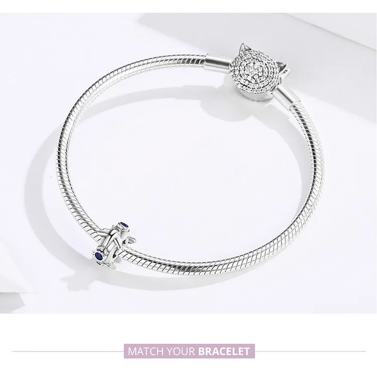 Fit Pandora браслет серебро 925 синяя эмаль земля подвеска в виде самолета S925 мир путешествия путешествие пилот истребитель бисер