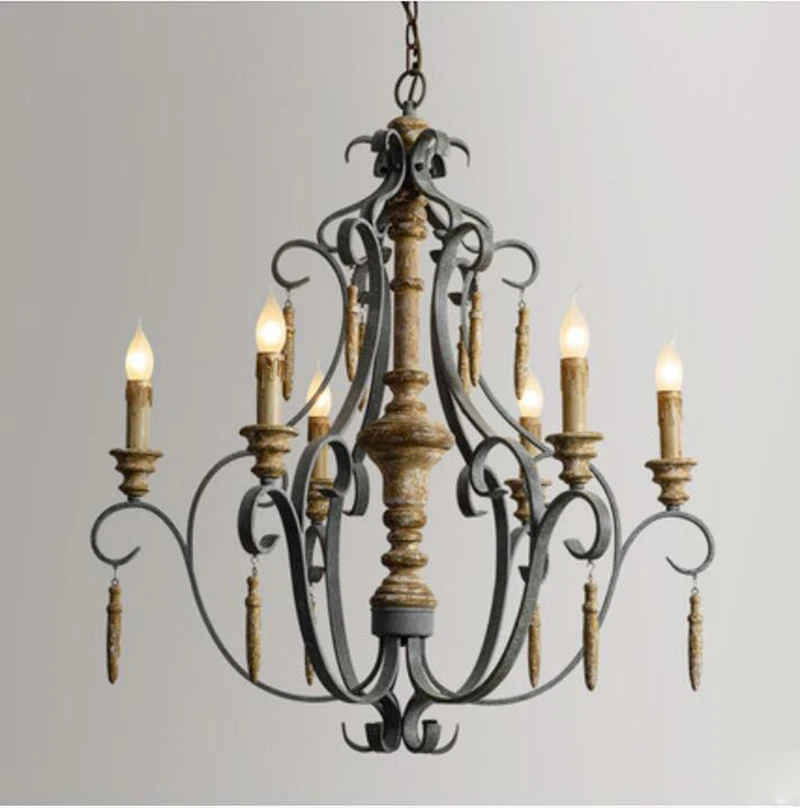 Винтажный деревянный подвесной светильник в скандинавском стиле для украшения