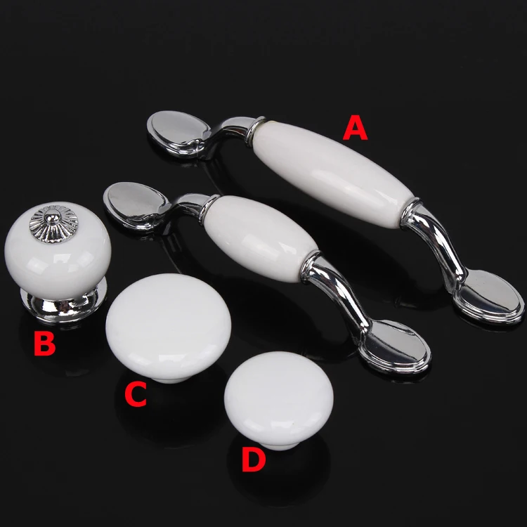 Одно отверстие 96 мм керамические мебельные ручки современный кухонный шкаф