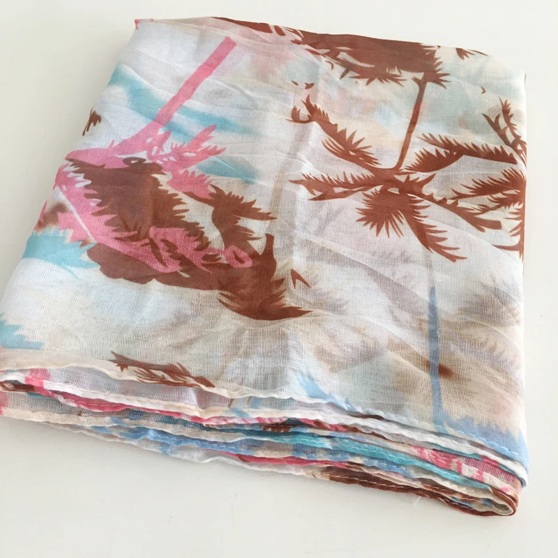 2019 Модные женские бесконечные шарфы из вуали легкий шарф полиэстера с цветочным