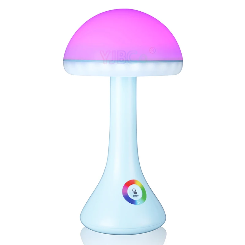 

New led creative night light fashion 256 color atmosphere Desk Lamp USB charging LED energy saving eye table light mushroom lamp
