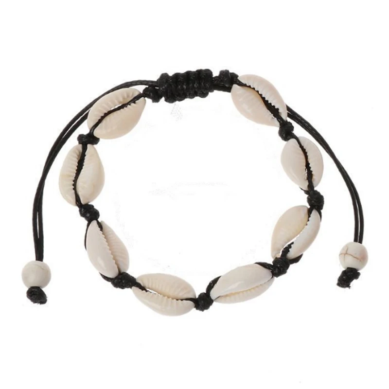 Ракушка 1 шт. браслет Морской Белый мужской подарок ручной работы Регулируемая