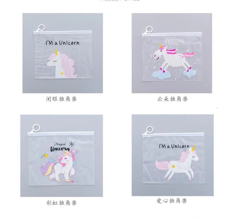 

Transparent Unicorn Travel Cosmetic Bag Make Up Case Women Waterproof Makeup Necessary Beauty Wash Organizer Toiletry Bags