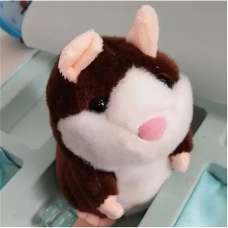 15cm Cute Walking Russian Talking Hamster Wooddy Time Stuffed Plush Animal Dolls Speaking Educational Toy Repeat Sound Language | Игрушки и