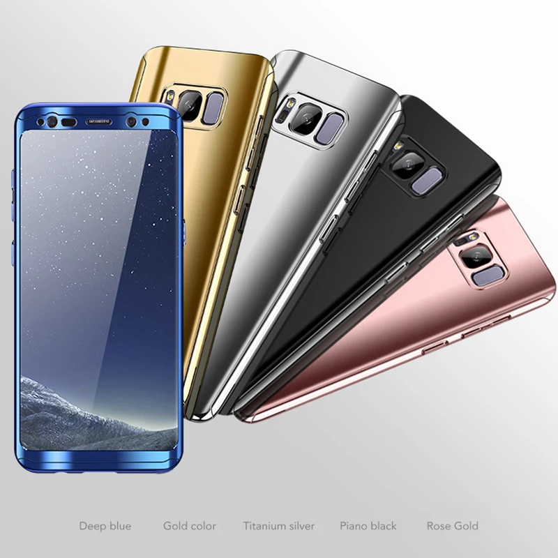 Роскошный зеркальный чехол с покрытием 360 для Samsung Galaxy S10 S9 Plus Note 8 9 противоударный