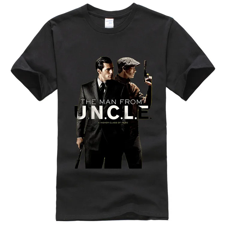 Т Рубашки Мужские Человек Из UNCLE Футболка мужская мода дизайнер o шеи хлопка с