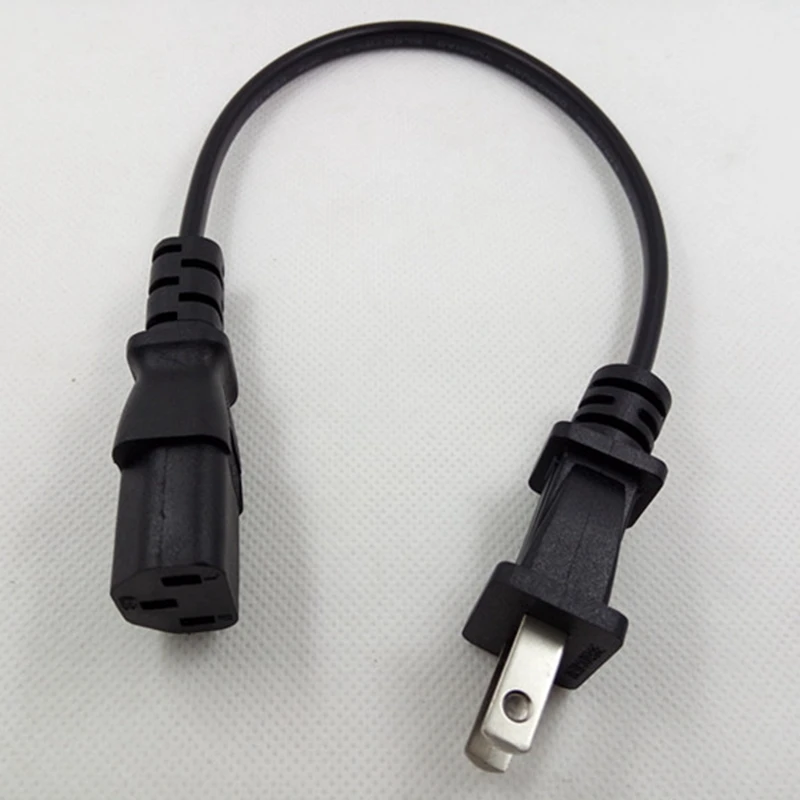 20 см IEC 320 C13 чайник к NEMA 1-15P 2-контактный JP US Штекер кабель питания переменного тока Шнур адаптер зарядное устройство монитор 10 А 250 в 0,2 м