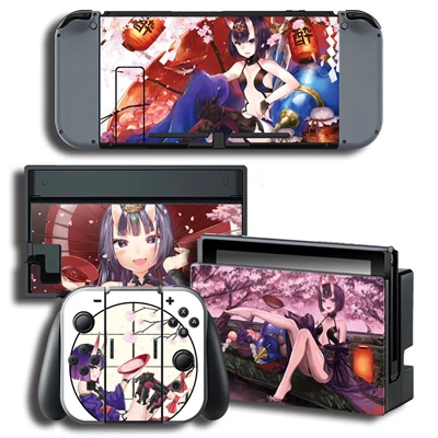 Shuten-douji стикер кожи для nintendo Switch NS консоль+ контроллер+ подставка держатель протектор Обложка Наклейка кожи - Цвет: Shuten-douji Skins 2