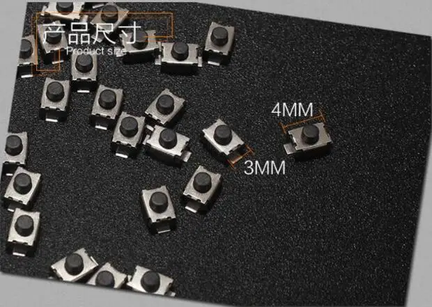 Тактовый переключатель 3*4*2 мм 500 шт. черепахи SMD 2 контактные мини кнопки