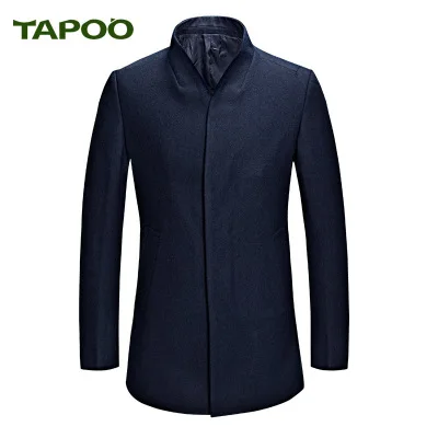Tapoo 2017 новые модные Для Мужчин's Шерстяные Пиджаки и Куртки зимние кашемировые