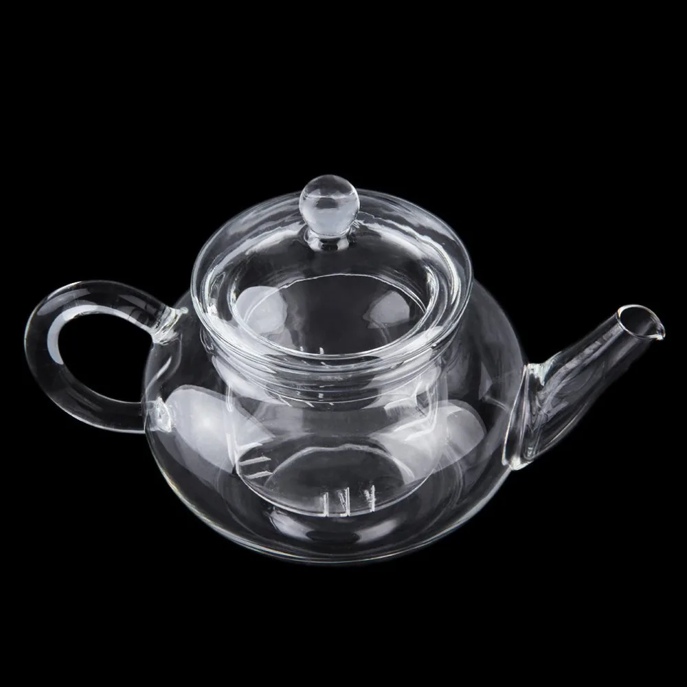 Прозрачный чайный горшок термостойкий стеклянный с китайским Infuser кофе цветок
