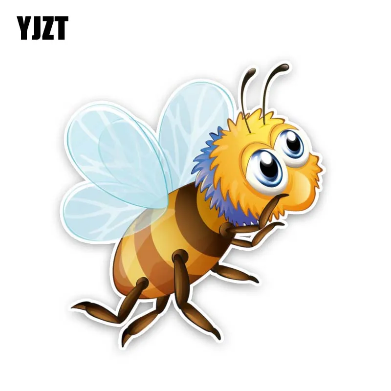 

YJZT 14.2CM*14.2CM Creative Bee Sticker Car Decal PVC 12-300660