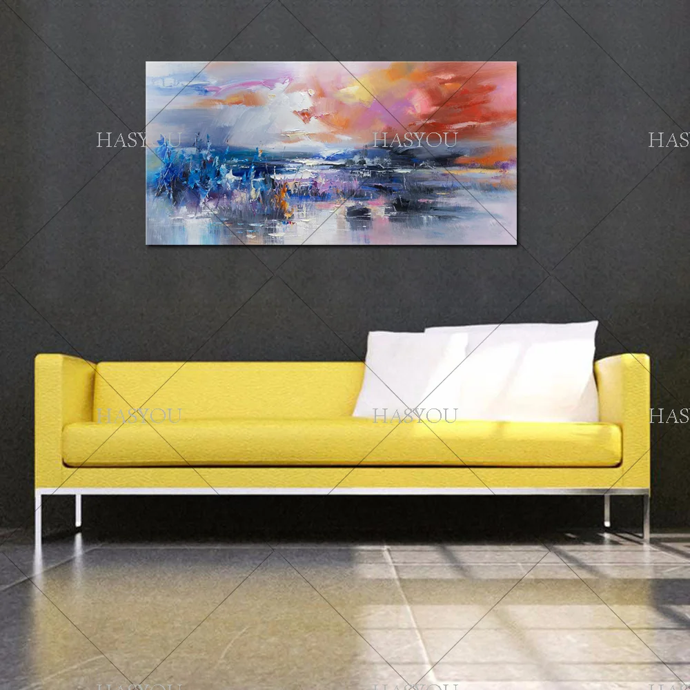 Christmas Picture Painting Abstract Oil Paintings on Canvas Handmade Colorful Wall Art Modern for living room Home Decor | Дом и сад